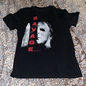 Micheal Myers Black Womens T-shirt